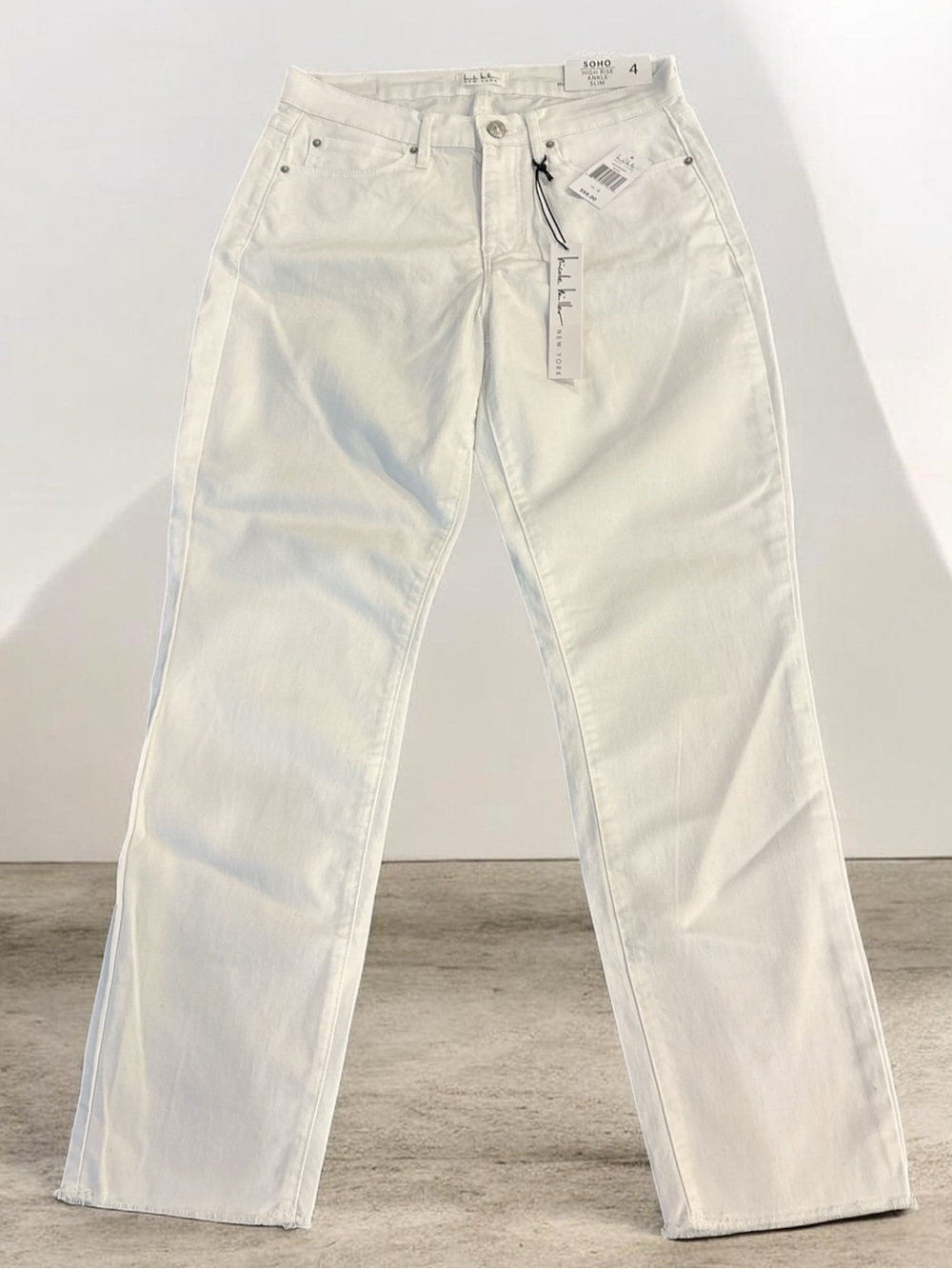 Nicole Miller Soho High Rise Ankle Skinny/Slim Jeans in White Size 4